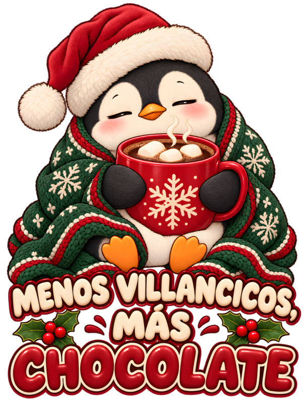 Diseño Pingüino navideño