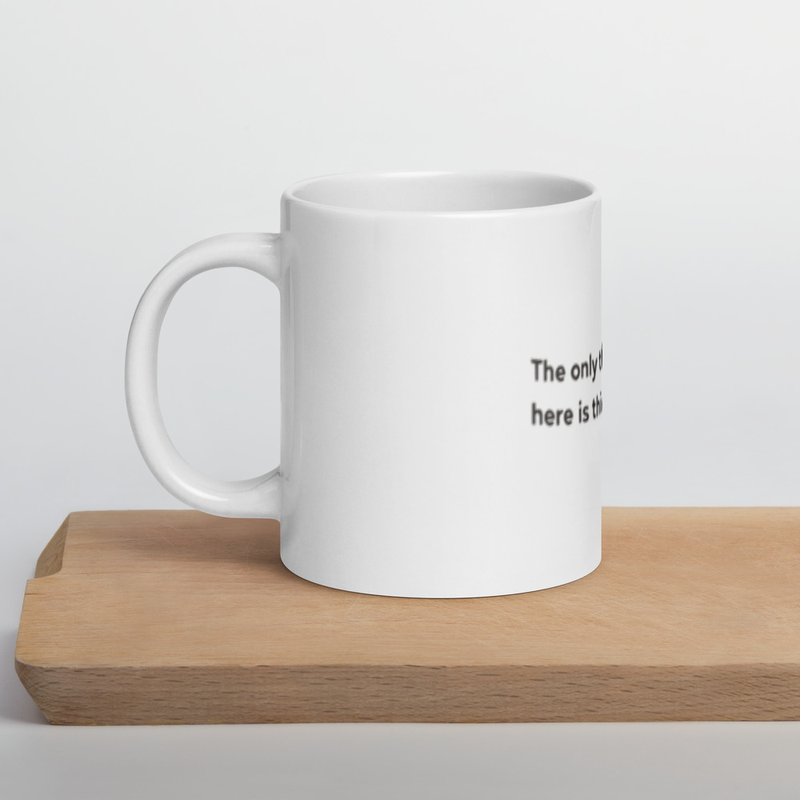 The only thing normal here is this mug.  – 20 oz, White