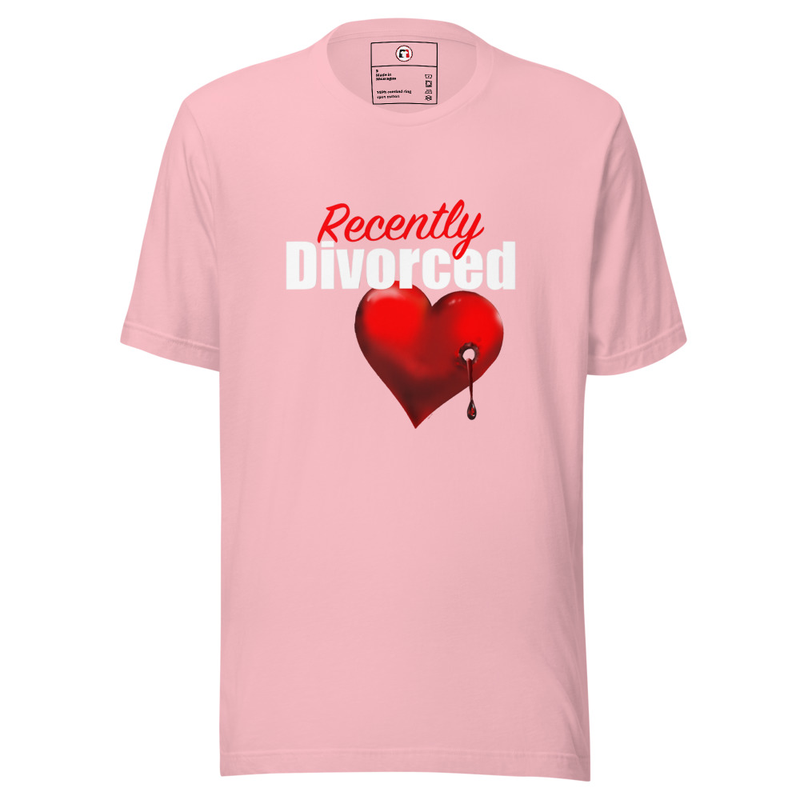 Recently Divorced Unisex T-Shirt – L, Pink