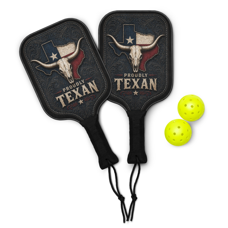 Proudly Texan Pickleball paddle set