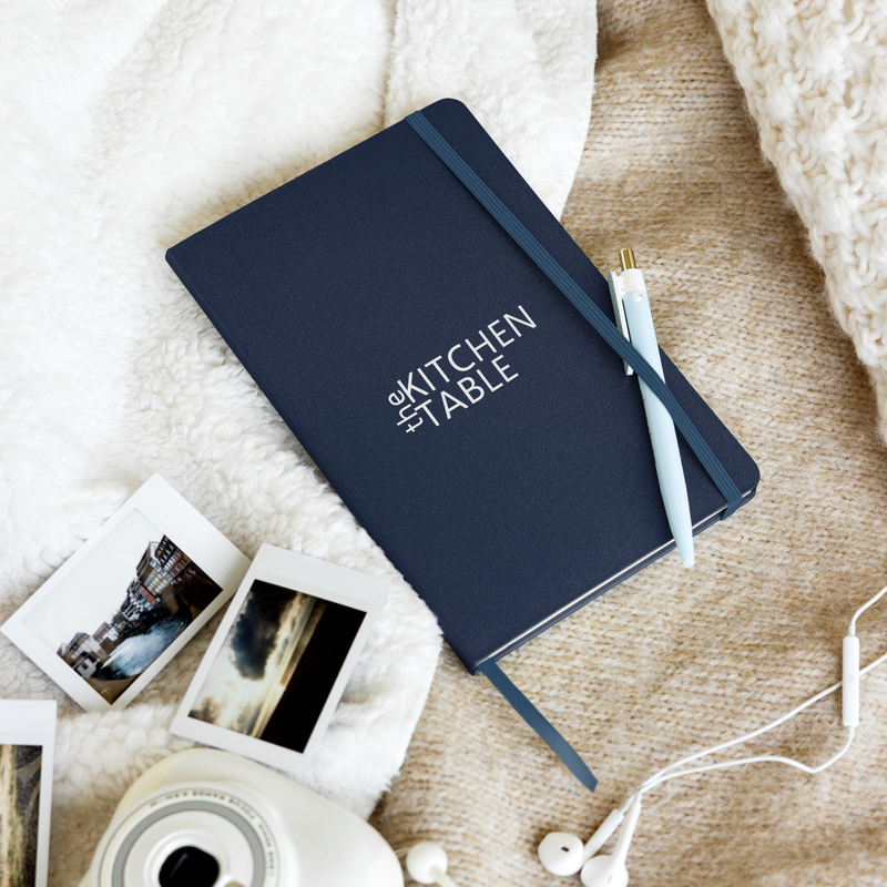 Kitchen Table Hardcover bound notebook – 5.5″×8.5″, Navy