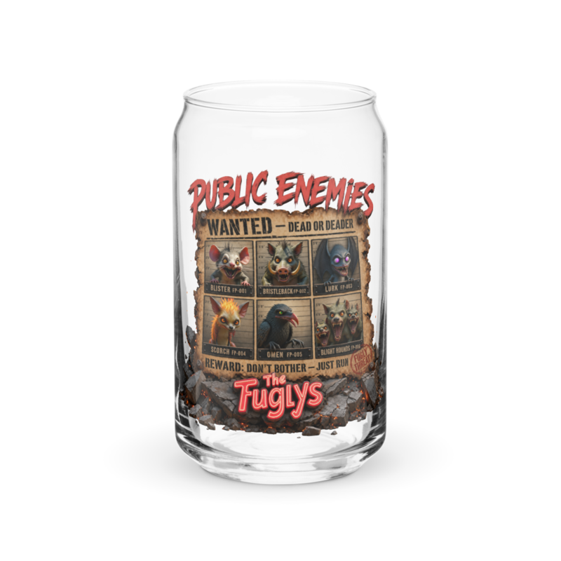 Public Enemies 16oz Can Glass