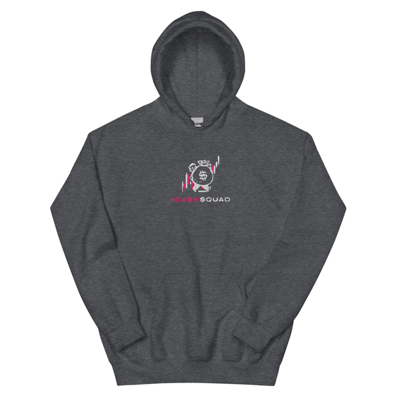 #CashSquad Embroidered Hoodie v.2 – XL, Dark Heather