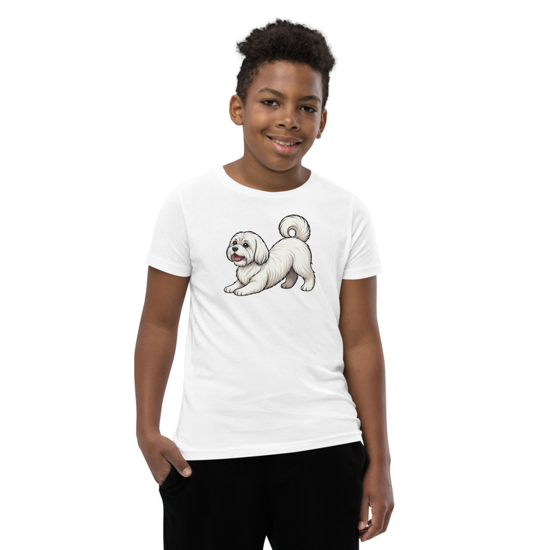 Downward Dog Maltese Youth T-Shirt