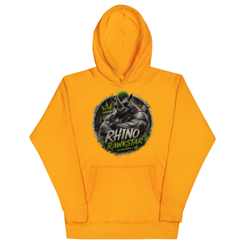 Rhino Rawkstar Emblem Unisex Hoodie — Team Gold / S