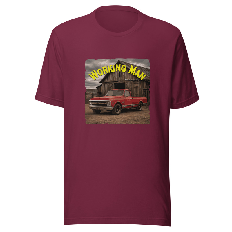 Working Man Unisex t-shirt – XL, Maroon