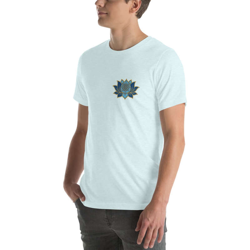 Blue Lotus Tee – XL, Heather Ice Blue