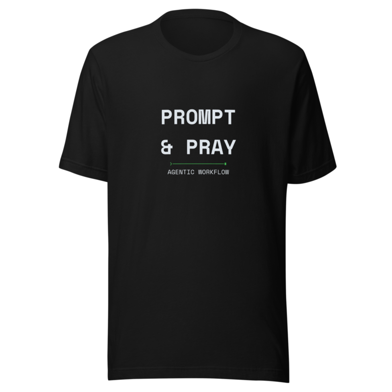 PROMPT & PRAY Tee mockup