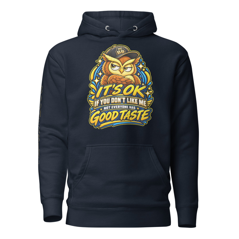 “It’s OK If You Don’t Like Me” Premium Hoodie — BOOMERBING™ SIGNATURE COLLECTION – XL, Navy Blazer
