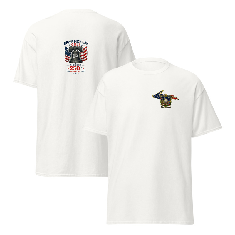 Alger Country Veteran's Golf Outing Logo #2 Unisex classic tee – S, White