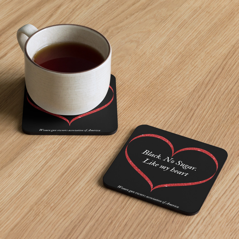 My black heart WGOAA Cork-back coaster