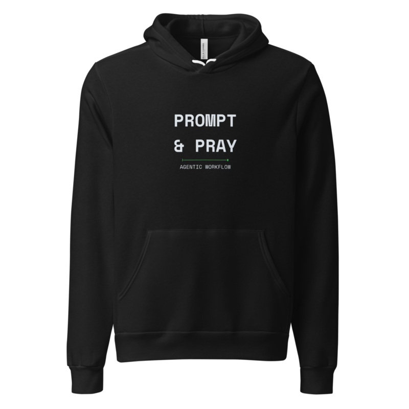 PROMPT & PRAY Hoodie mockup