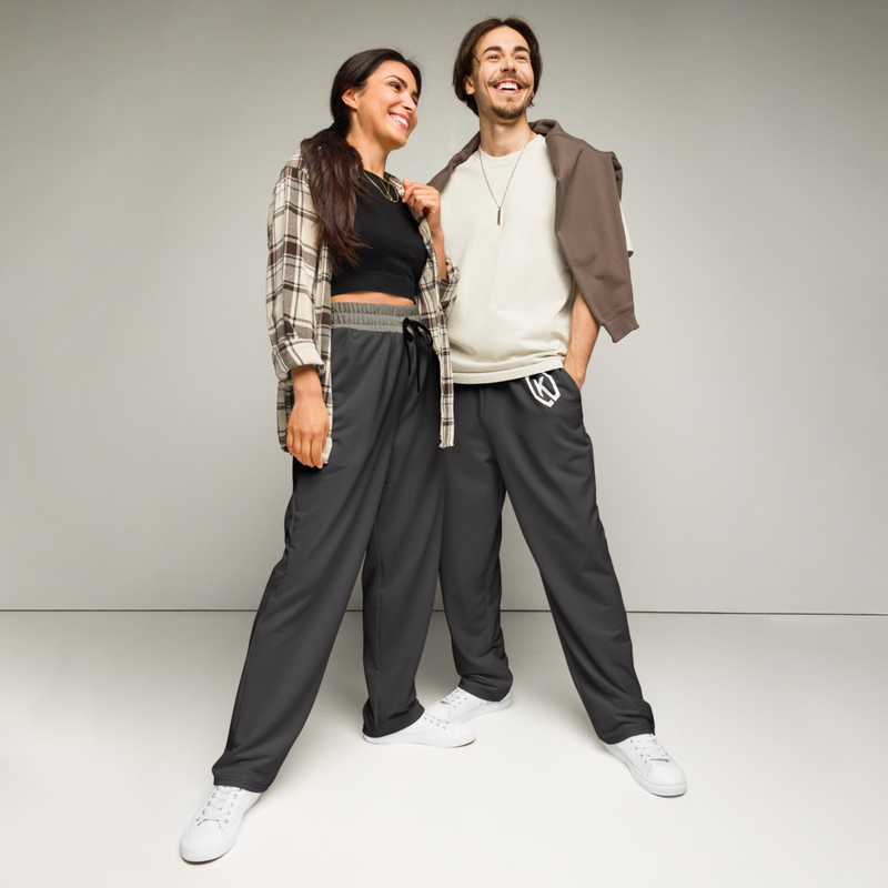 Kicxs TB Wide-Leg Joggers - Pewter/Tan