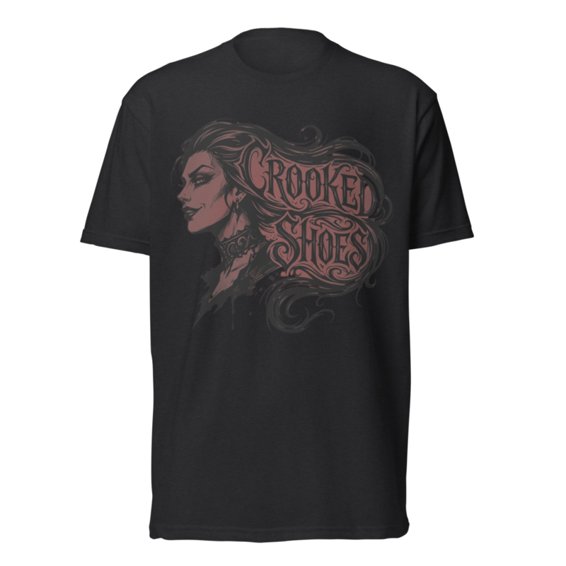Crooked Shoes Silhouette Unisex Fitted T-Shirt 