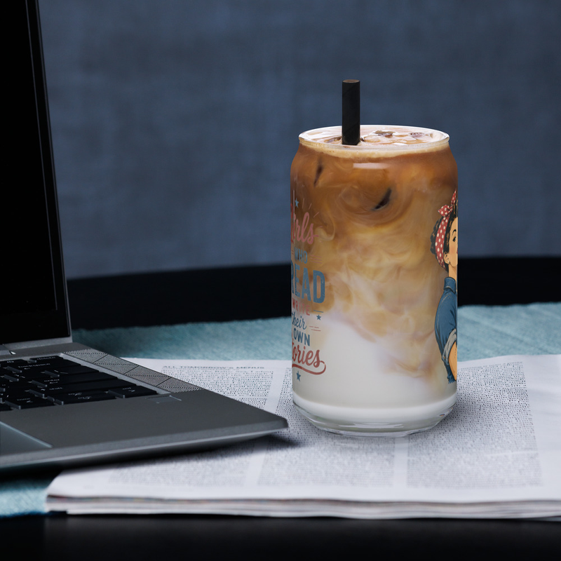 Rosie Reads Can-shaped glass – 16 oz