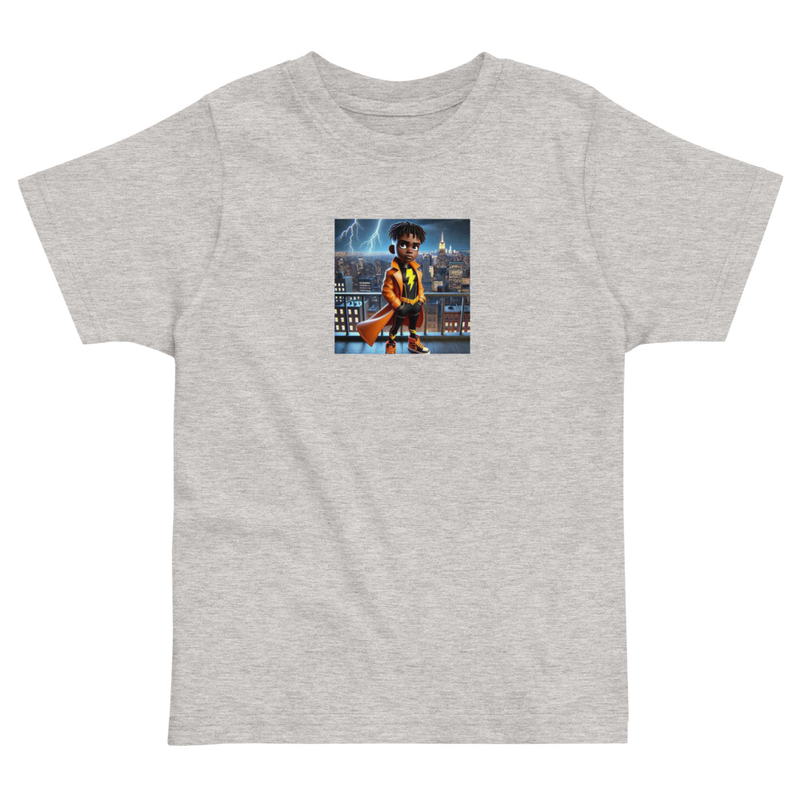 Toddler Jay city background jersey t-shirt
