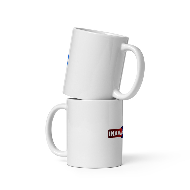 White glossy mug