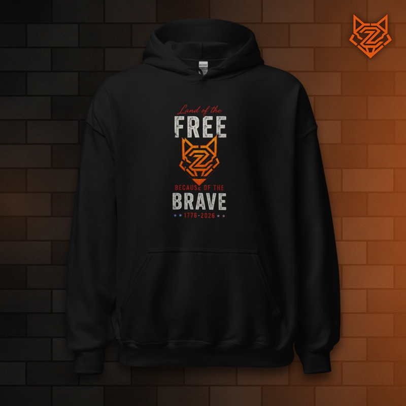 America's 250th — Land of the Free | Double-Sided Hoodie — Front