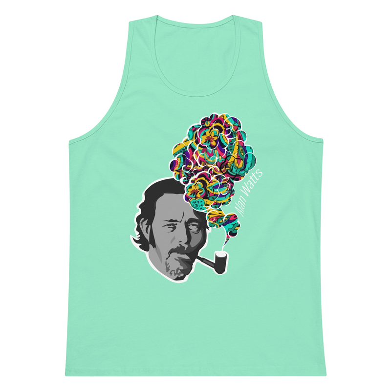 Alan Watts - Colorful Smoke - Zen Buddhism Rave Tank Men’s premium tank top