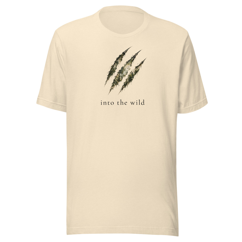 Into The Wild Tee – M, Heather Natural