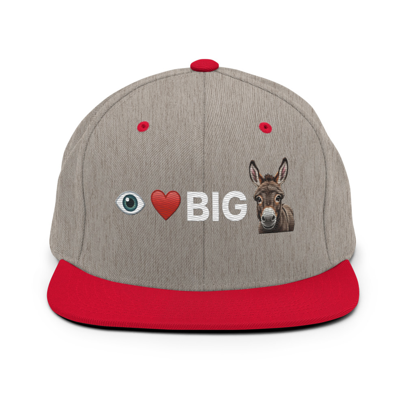 I Love Big A**| Funny Snapback Cap | Embroidered Gift – Image 4