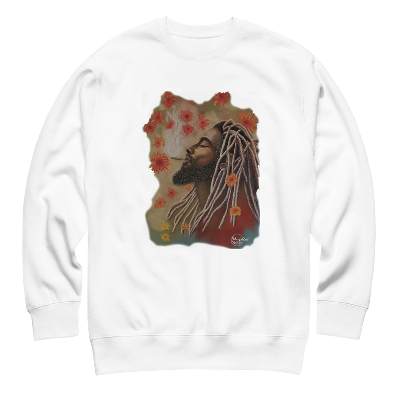 Canna Bliss - Unisex Premium Sweatshirt – S, White