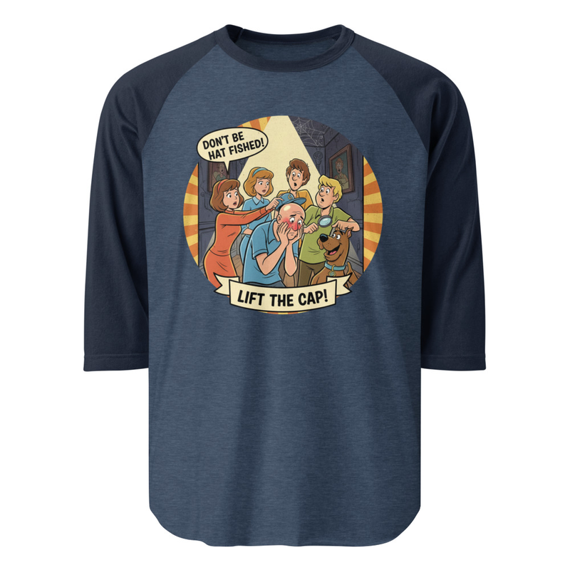 3/4 sleeve raglan shirt copy – XS, Heather Denim/Navy