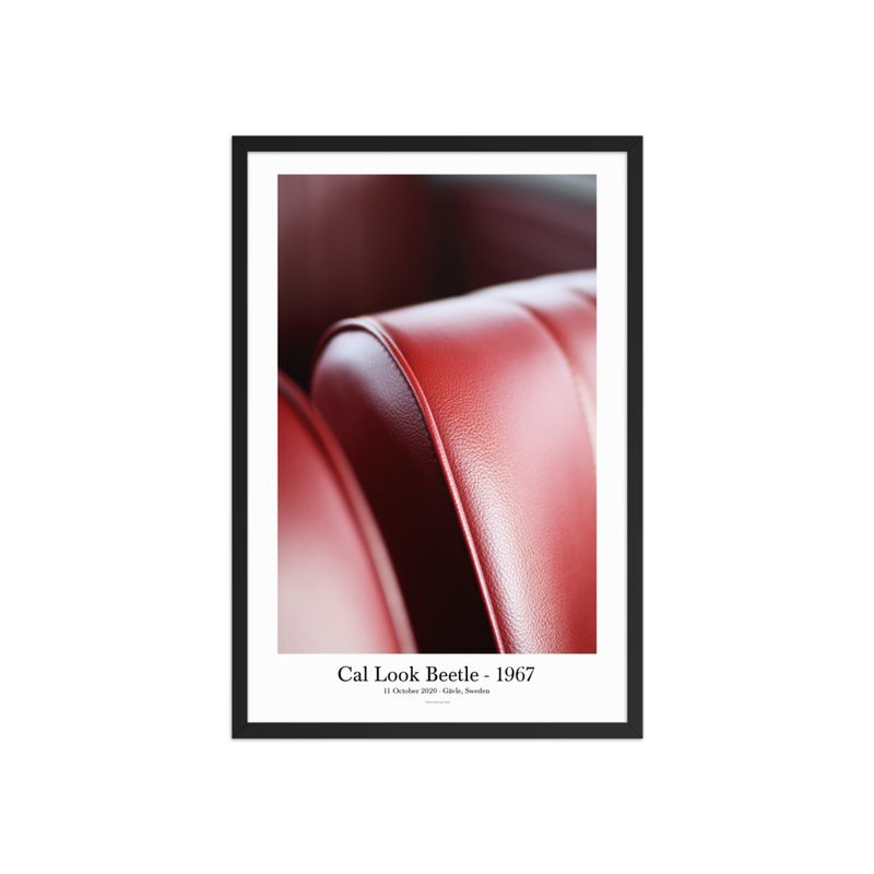 Cal Look Beetle 1967 – Framed Interior Wall Art – 20″×30″, Black