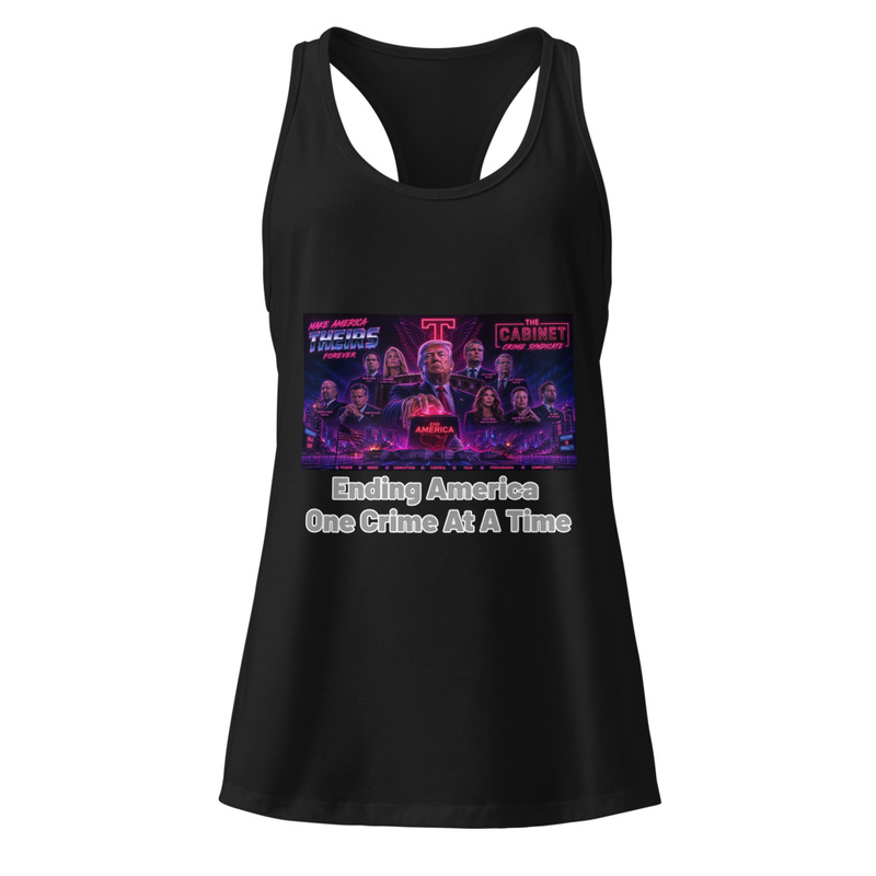 One crime At a time-Women’s fitted racerback tank top back