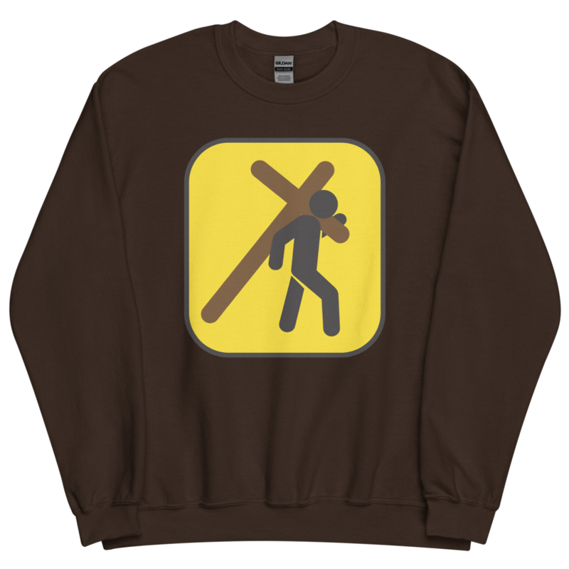 "about time" crew neck sweatshirt