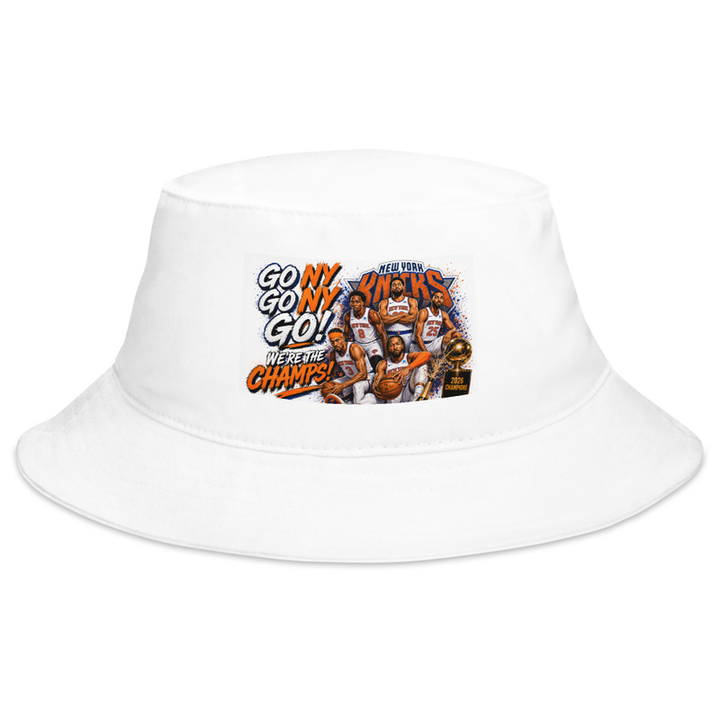 GO NY GO NY GO! Champs Bucket Hat in White (View 1)
