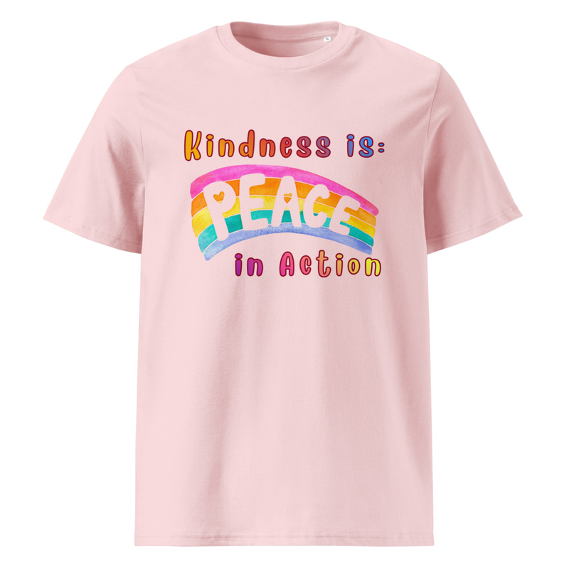 Kindness Unisex Organic Cotton Creator 2.0 T-Shirt – S, Cotton Pink
