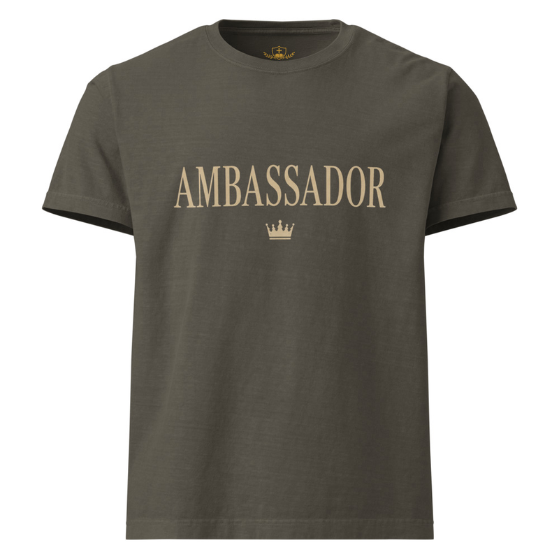 Ambassador Oversized Christian T-Shirt – XL, Washed Charcoal