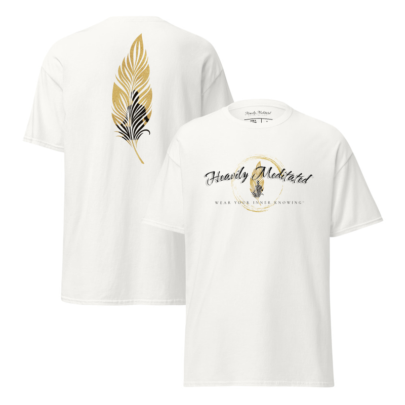 Unisex Soft Tee - Heavily Meditated™️ Reflections – S, White