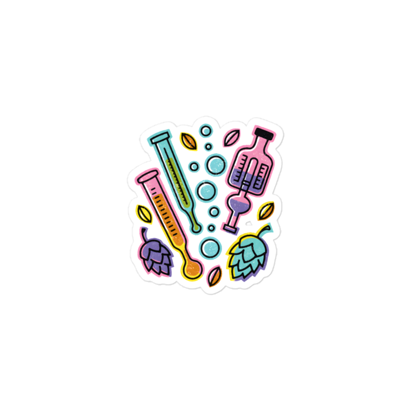 Grunge Floaters Sticker (Artist Series) mockup