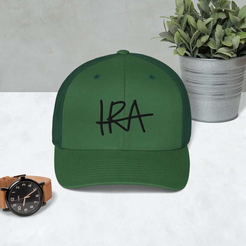 Trucker lippis - Musta logo Evergreen