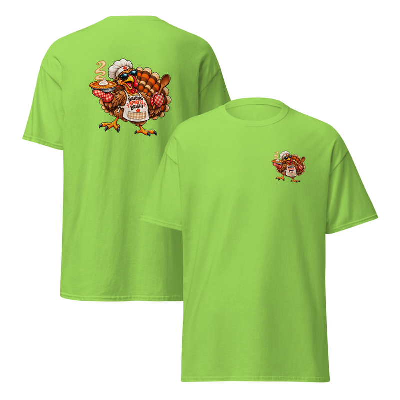 Festive Baking Turkey Unisex classic tee – S, Lime