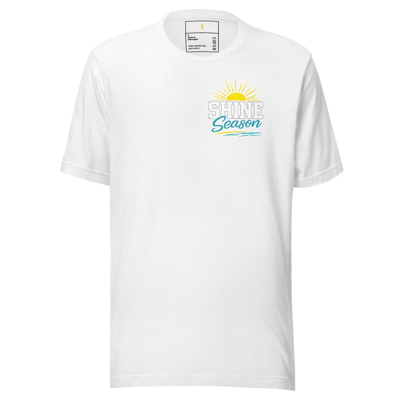SHINE Season T-shirt – 3XL, Solid White Blend