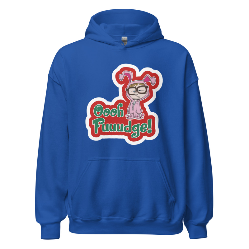 NEW Oooh Fuuudge! Bunny Suit Hoodie  Custom Made by: A Christmas Story Family™ – XL, Royal