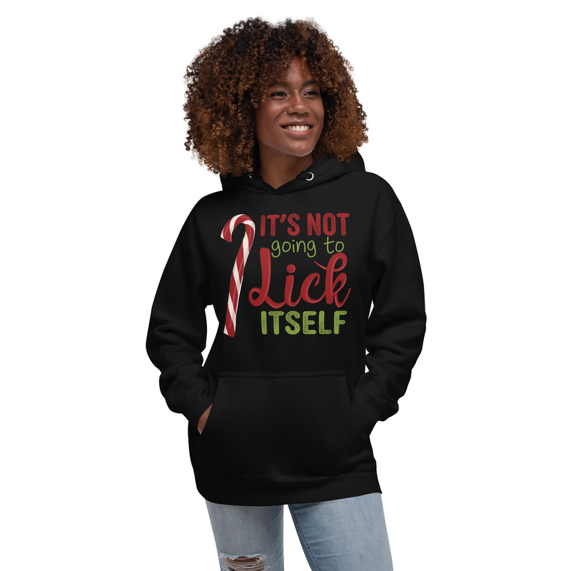 Naughty Licks" Candy Cane Christmas Hoodie