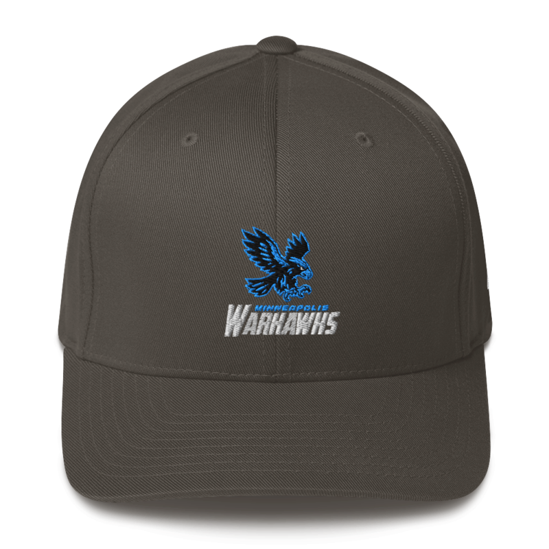 Minneapolis Warhawks - Fitted Logo Hat – S/M, Dark Grey