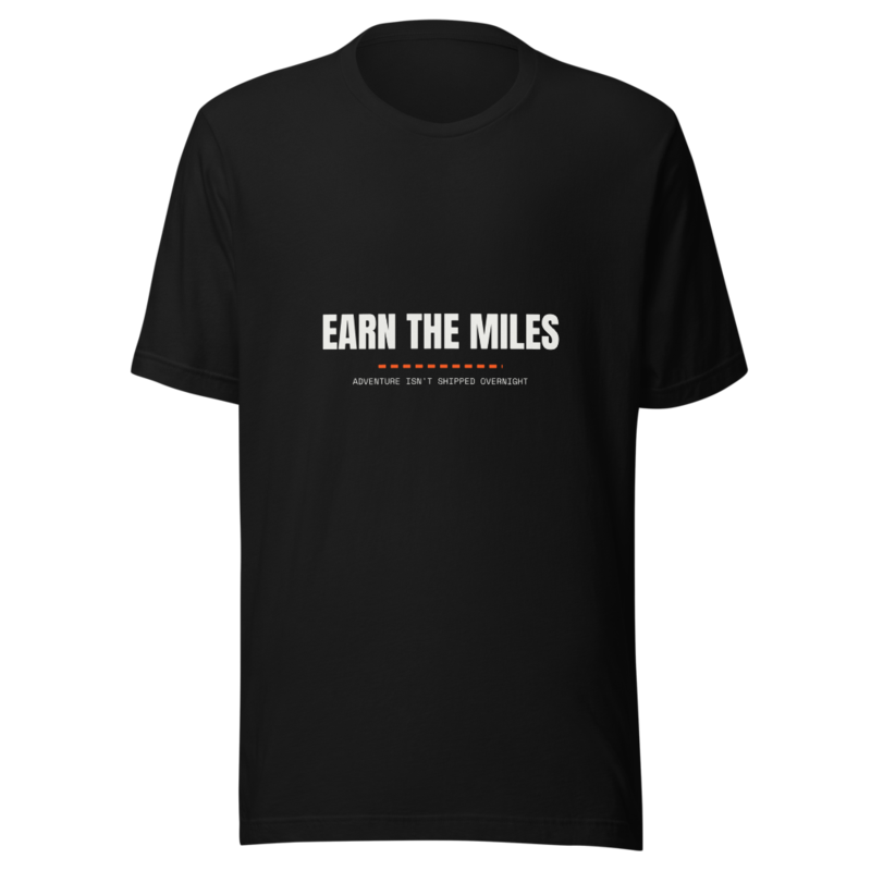 EARN THE MILES Tee mockup