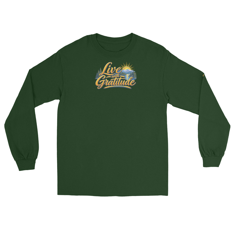 Live With Gratitude Men’s Long Sleeve Shirt