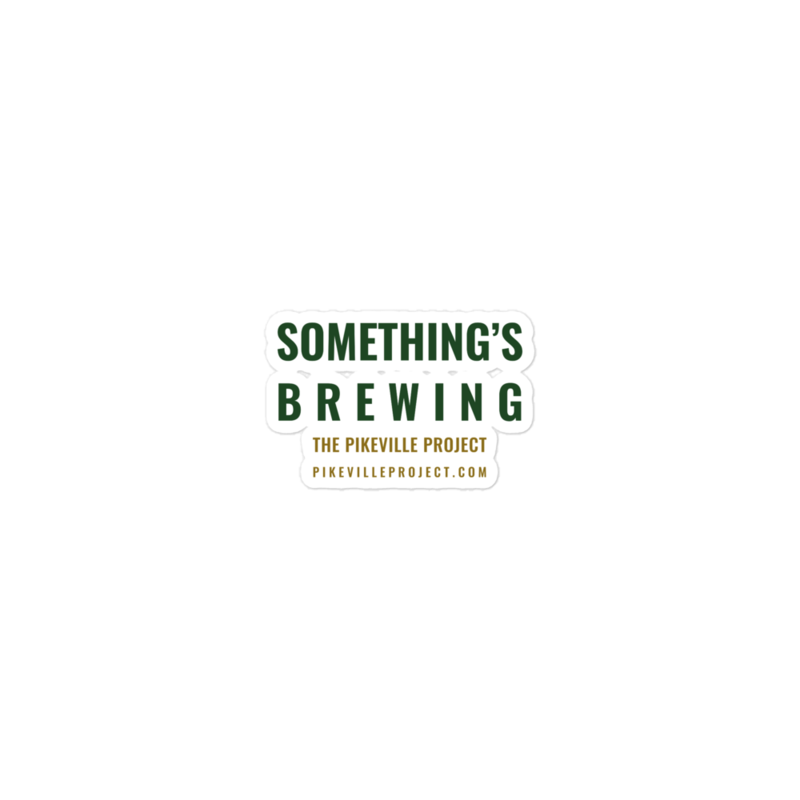 Something's Brewing Cup Mark Die-Cut Sticker