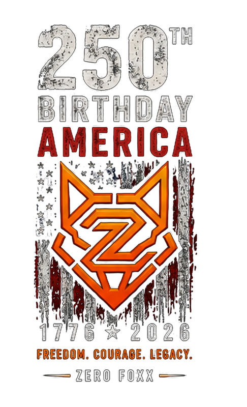 America's 250th — Freedom. Courage. Legacy. | Double-Sided Tee — Front Print