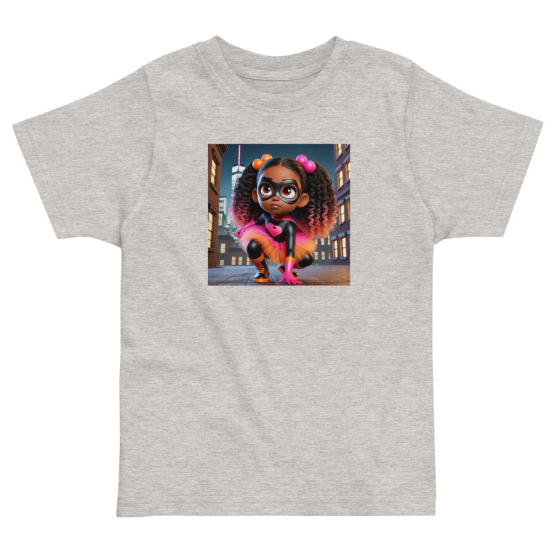 Toddler Mora city background jersey t-shirt – 5/6, Heather