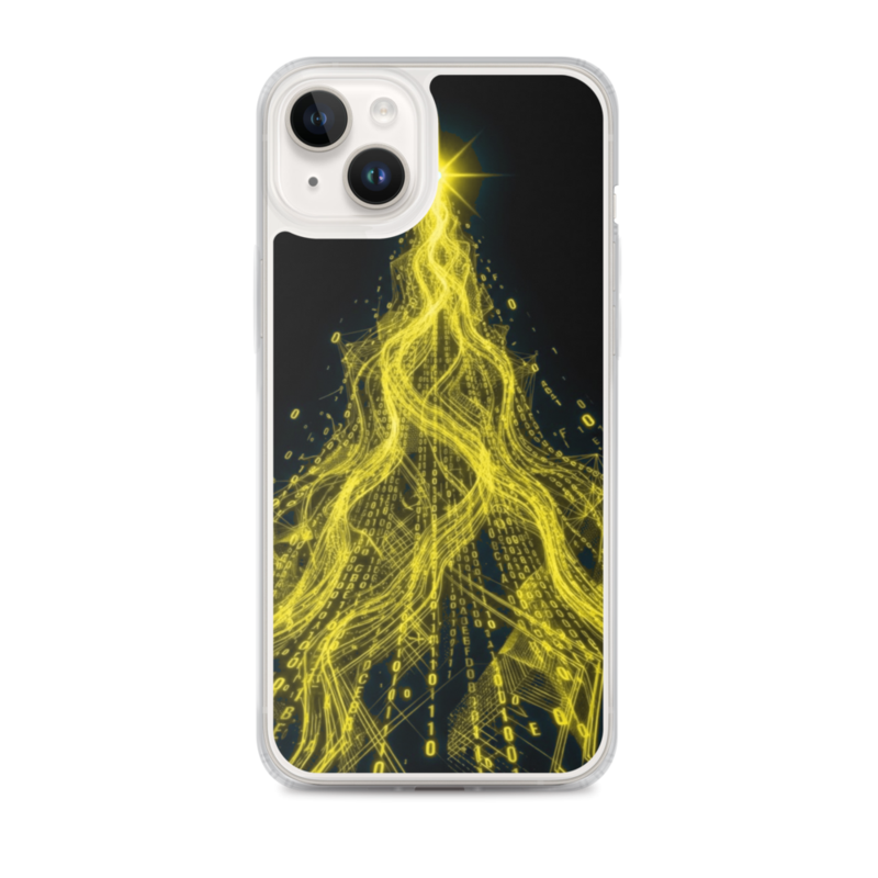 Uncle Benny ® Data Stream IBM Quantum Computer iPhone Case Neon Yellow EST. 2020