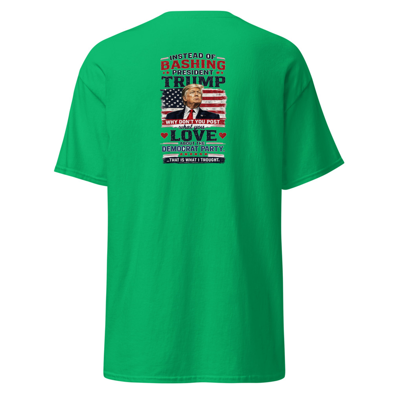 Bashing Trump Unisex classic tee – S, Irish Green
