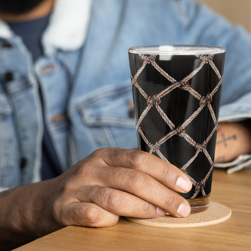 "Knotty Pint" Shaker Pint Glass
