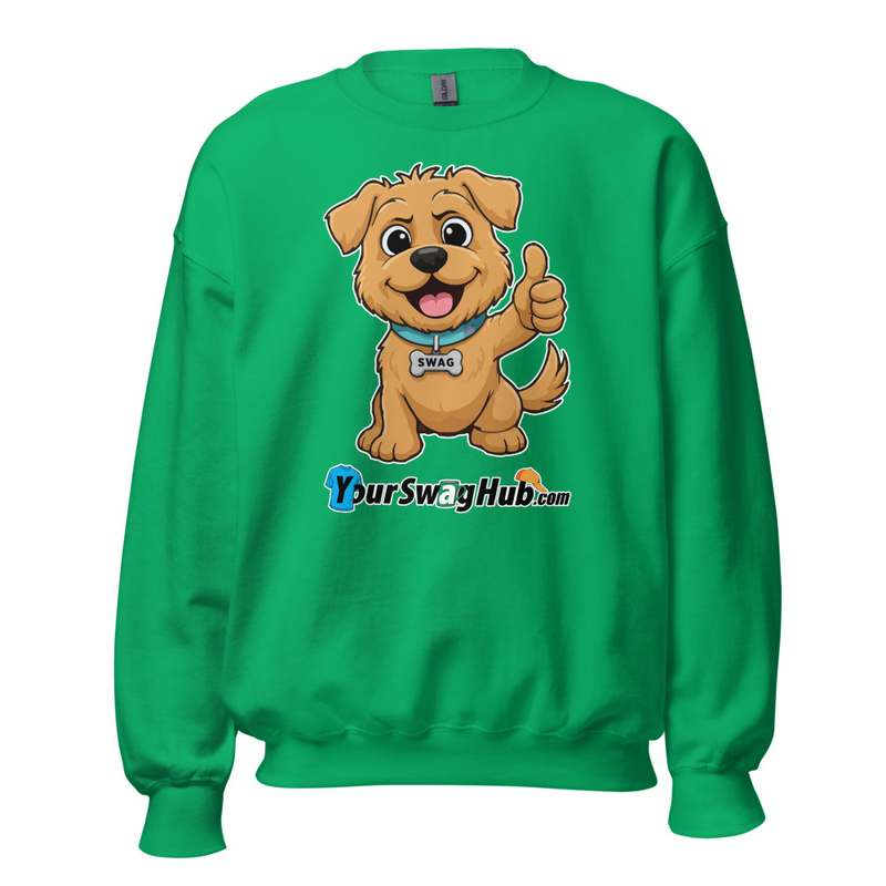 Swag | YourSwagHub.com Thumbs-up Unisex Sweatshirt – XL, Irish Green